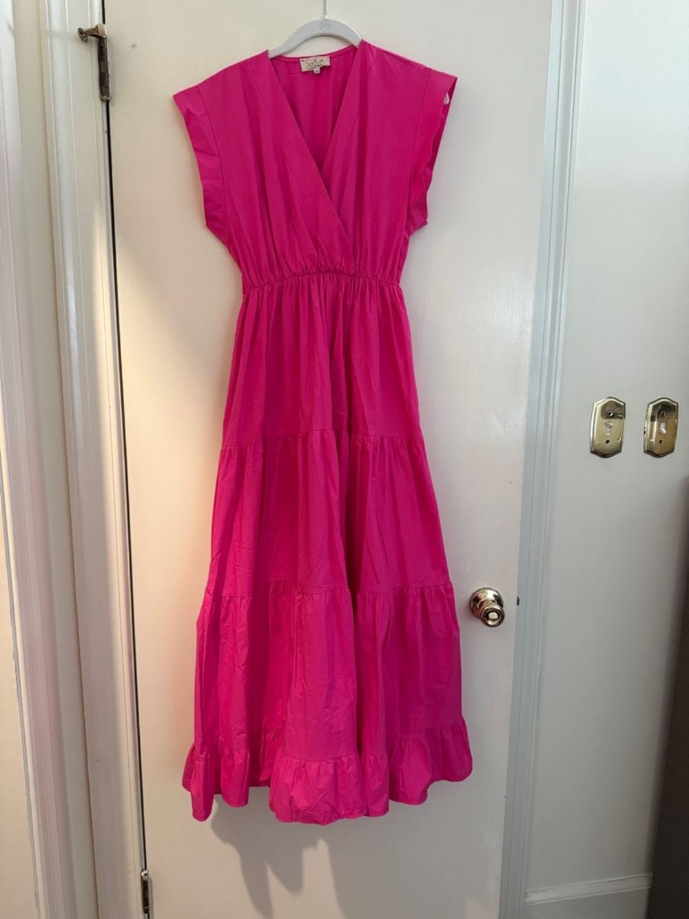 Sofia Bright Fuchsia Tiered Maxi Dress